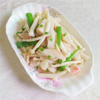 海鲜菇炒蟹柳的做法步骤10