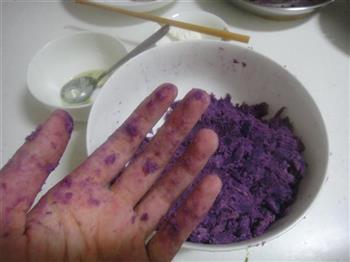 卡仕达紫薯球的做法步骤13