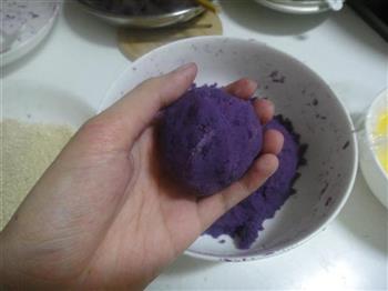 卡仕达紫薯球的做法图解17