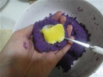 卡仕达紫薯球的做法步骤19
