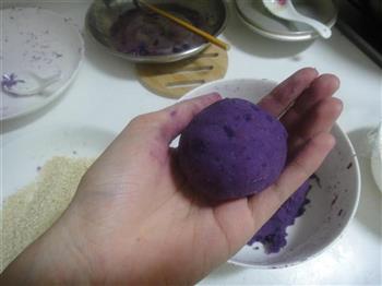 卡仕达紫薯球的做法图解20