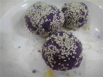 卡仕达紫薯球的做法步骤22