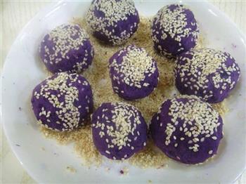 卡仕达紫薯球的做法步骤24