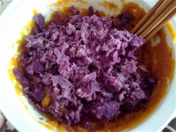 南瓜紫薯饼的做法图解1