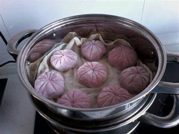 奶香紫薯小馒头的做法步骤7