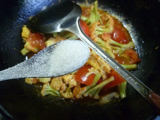 鸡蛋番茄炒花菜的做法步骤14