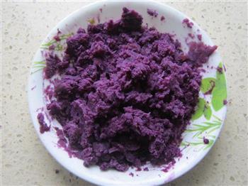 面包机版紫薯吐司的做法图解4