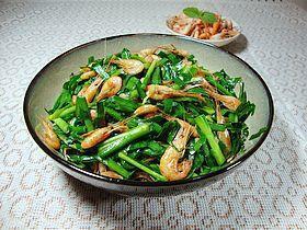 韭菜炒河虾的做法步骤10