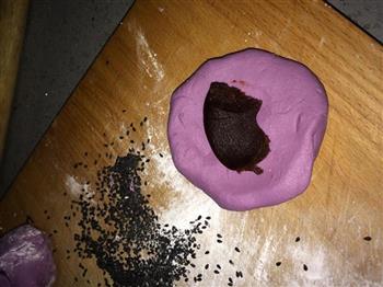 紫薯红豆馅饼的做法图解4