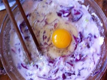 紫甘蓝鸡蛋饼的做法图解6