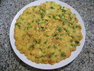 韭菜玉米馒头煎饼的做法步骤14