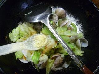 包心菜炒圆蛤的做法图解9