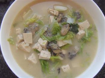 牡蛎豆腐白菜汤的做法步骤10