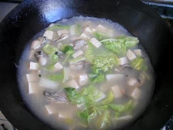 牡蛎豆腐白菜汤的做法图解8