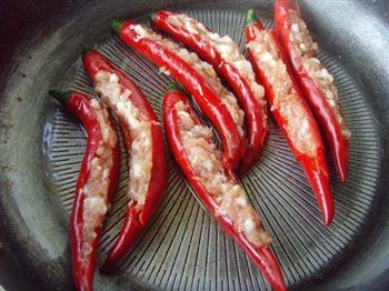 榄菜肉酿红椒的做法步骤5