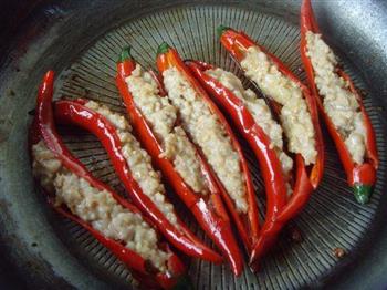榄菜肉酿红椒的做法图解6