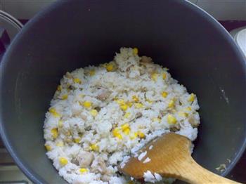 核桃鸡肉糯米饭的做法步骤7