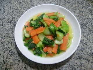 胡萝卜炒青菜的做法步骤9