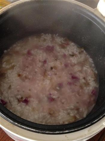 紫薯腊肉糯米饭的做法步骤4