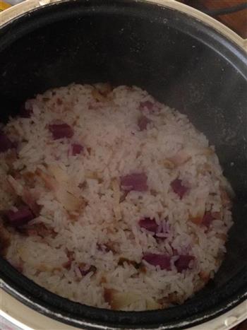 紫薯腊肉糯米饭的做法步骤5