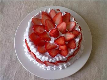 草莓奶油蛋糕的做法步骤7
