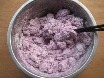 奶香紫薯馒头的做法图解3