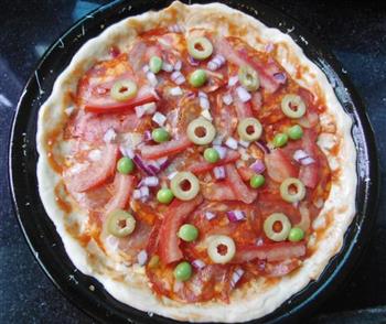 西班牙辣肠脆底披萨的做法图解9