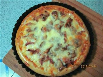 培根鸡肉卷披萨的做法步骤7