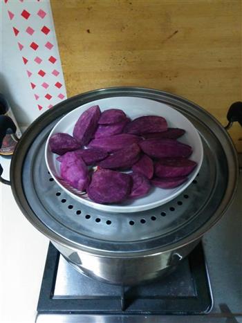 紫薯巧克力汤圆的做法图解1