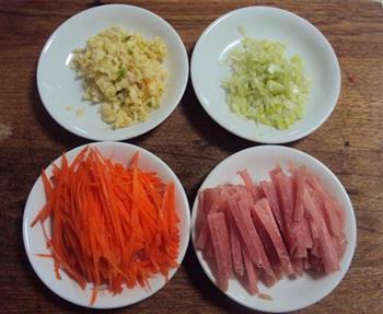 圆白菜肉丝炒面的做法步骤2