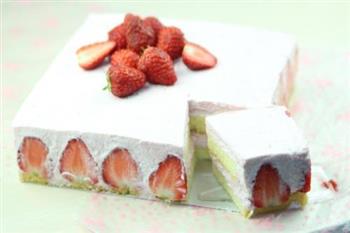 8寸草莓慕斯蛋糕的做法步骤15