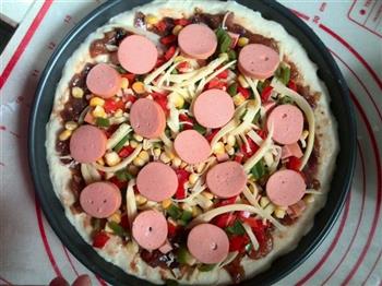 双椒火腿披萨的做法步骤19