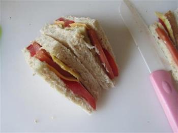 火腿三明治的做法步骤10
