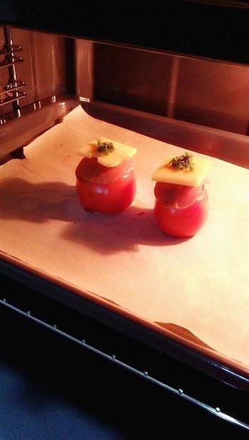 火腿芝士焗番茄的做法步骤8