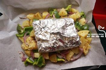 烤双菜“带骨羊排土豆”的做法步骤4