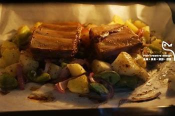 烤双菜“带骨羊排土豆”的做法图解5