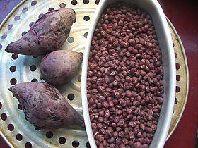 紫薯豆沙包的做法步骤1