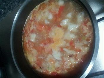 鸭蛋番茄疙瘩汤的做法步骤6