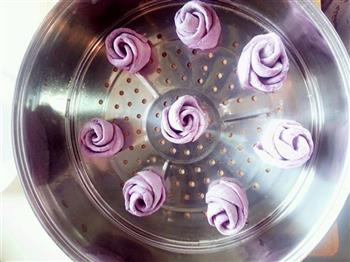 紫薯玫瑰馒头的做法步骤13