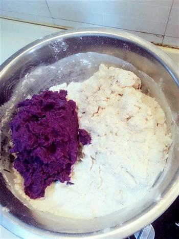 紫薯玫瑰馒头的做法步骤4