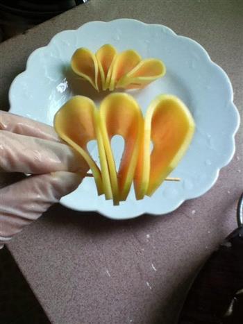 橙汁木瓜的做法步骤4