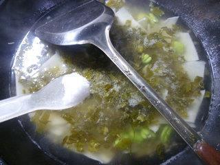 雪菜蚕豆片儿汤的做法图解8