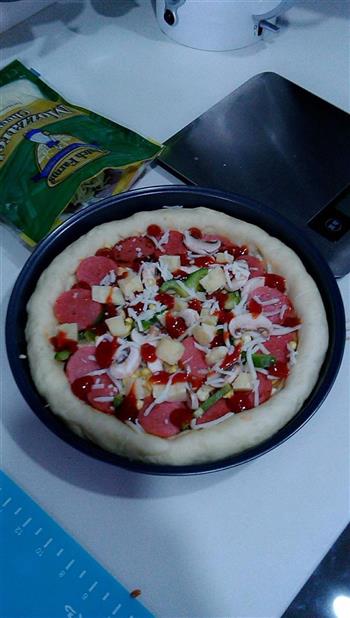 鲜蔬火腿披萨的做法步骤11