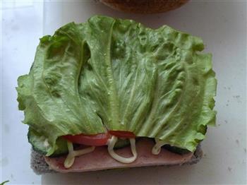 蔬菜午餐肉三明治的做法图解10