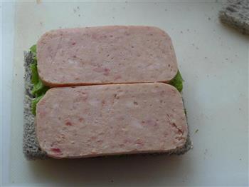蔬菜午餐肉三明治的做法图解7