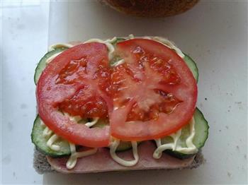 蔬菜午餐肉三明治的做法图解9