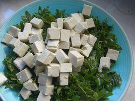 花椒芽拌豆腐的做法步骤4