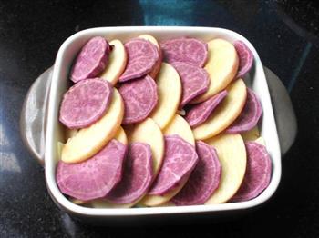 苹果紫薯焗贝壳粉的做法图解8