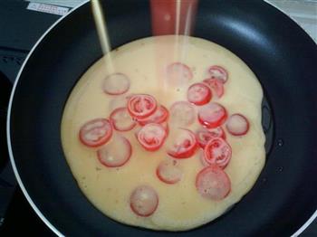小番茄煎蛋饼的做法图解9