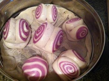 紫薯双色馒头的做法步骤15